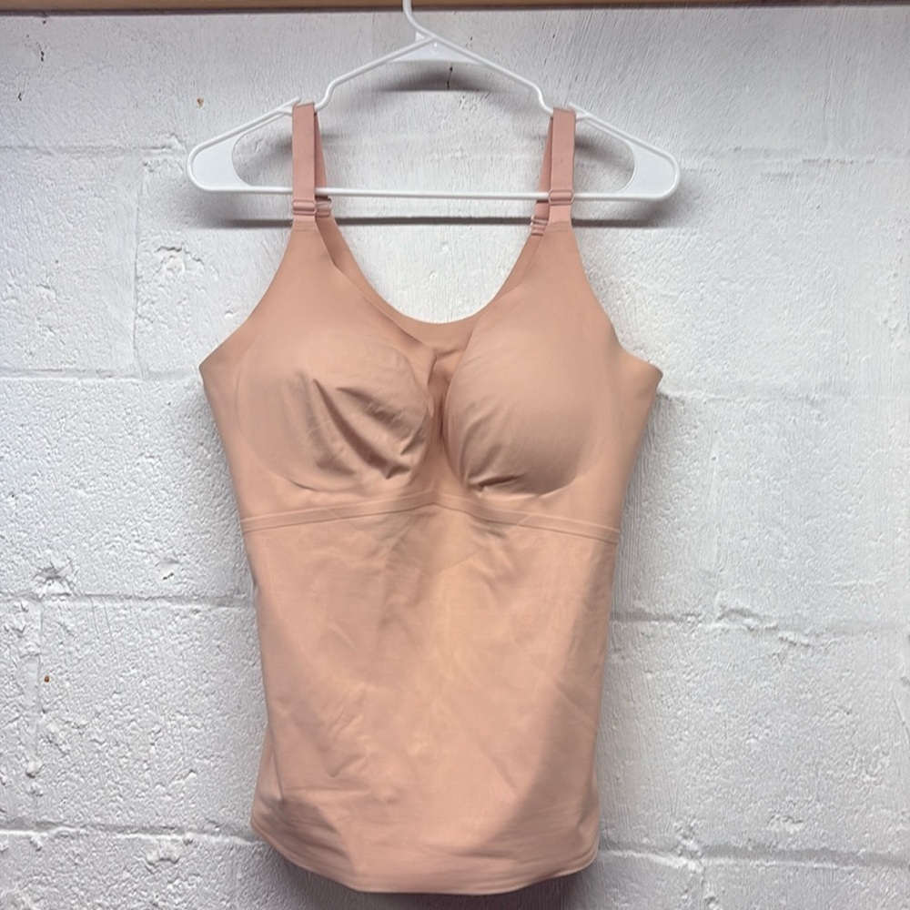 Honeylove LiftWear Adjustable Cami Tank Top Rose Tan Smoothing Underwire-free 1X - Picture 3 of 8